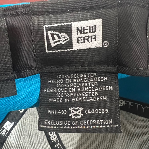 New Era, 59Fifty Fitted Hat, Carolina Panthers, Blue & Black - Picture 8 of 9